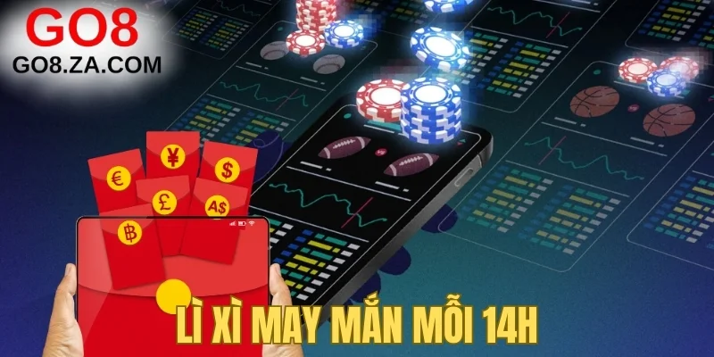 Lì xì may mắn mỗi 14h